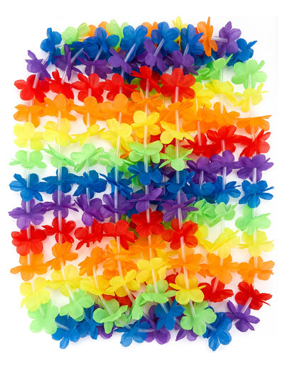 12er-Pack bunte Hawaii-Willkommensketten