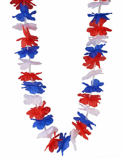 12er-Pack dreifarbige Frankreich-Fan-Blumenketten