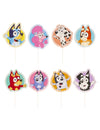 16er Set Bluey und Bingo™ Tortenstecker aus Papier