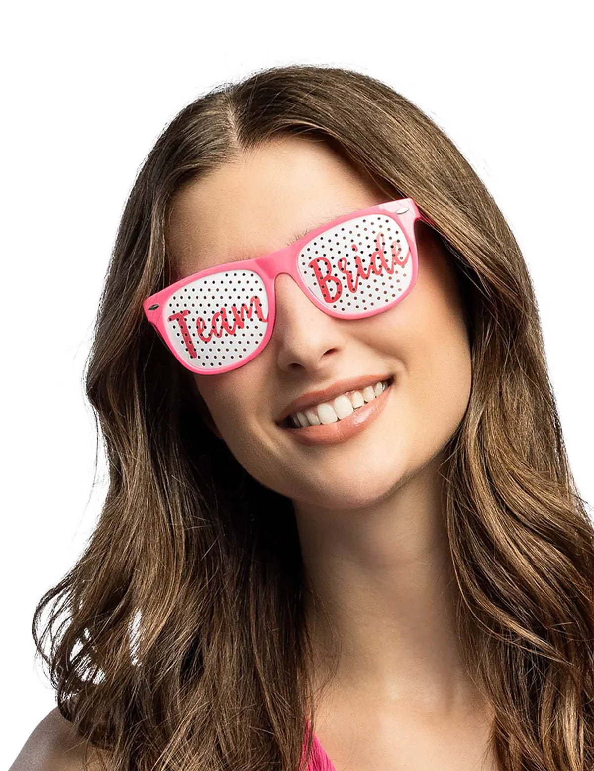 3 Team Bride Party-Brillen für Damen rosa