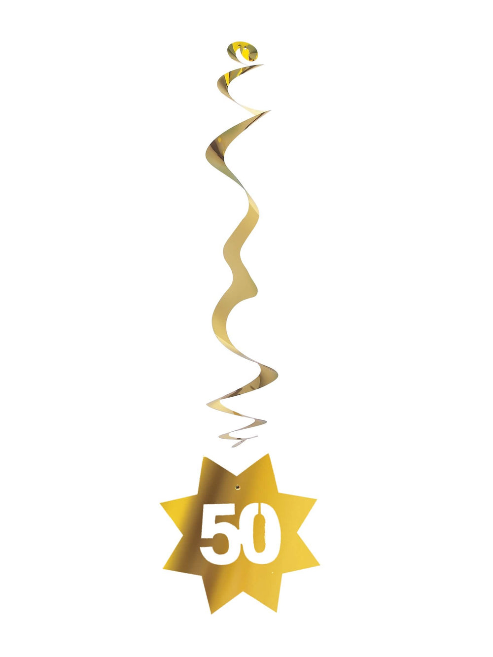 Lot de 6 suspensions étoiles 50 ans pour anniversaire or métallisé