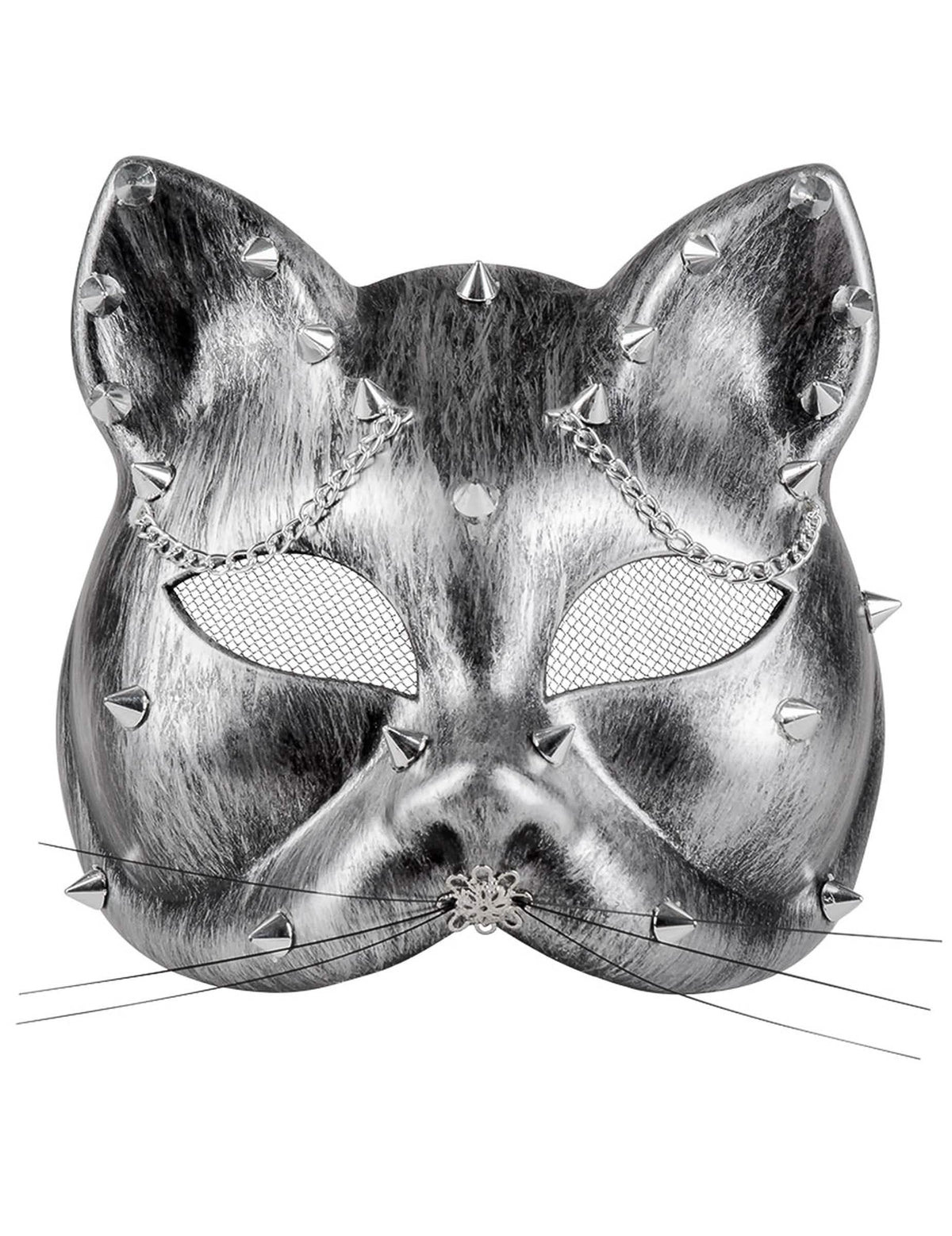 Vorderansicht der Steampunk-Wolf-Katze