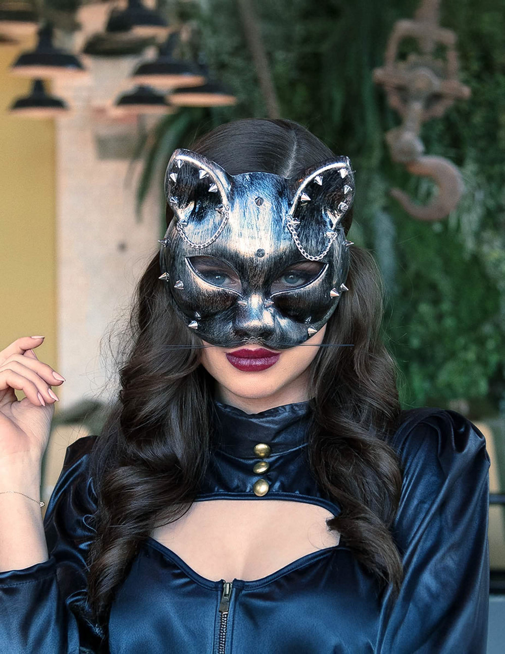 Portrait des Wolf Katzen Steampunk