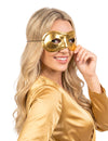 Karneval Augenmaske gold für Erwachsene