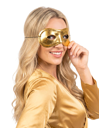 Loup métallisé or adulte