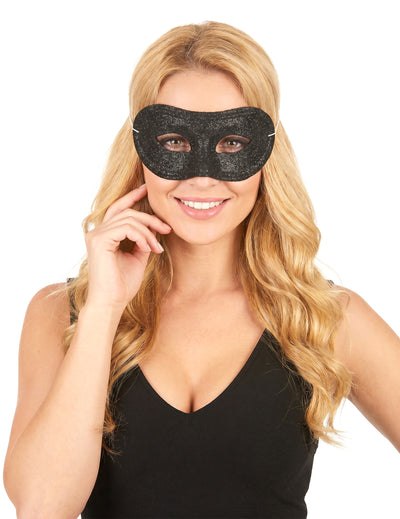 Glitzer-Maske für Damen schwarz