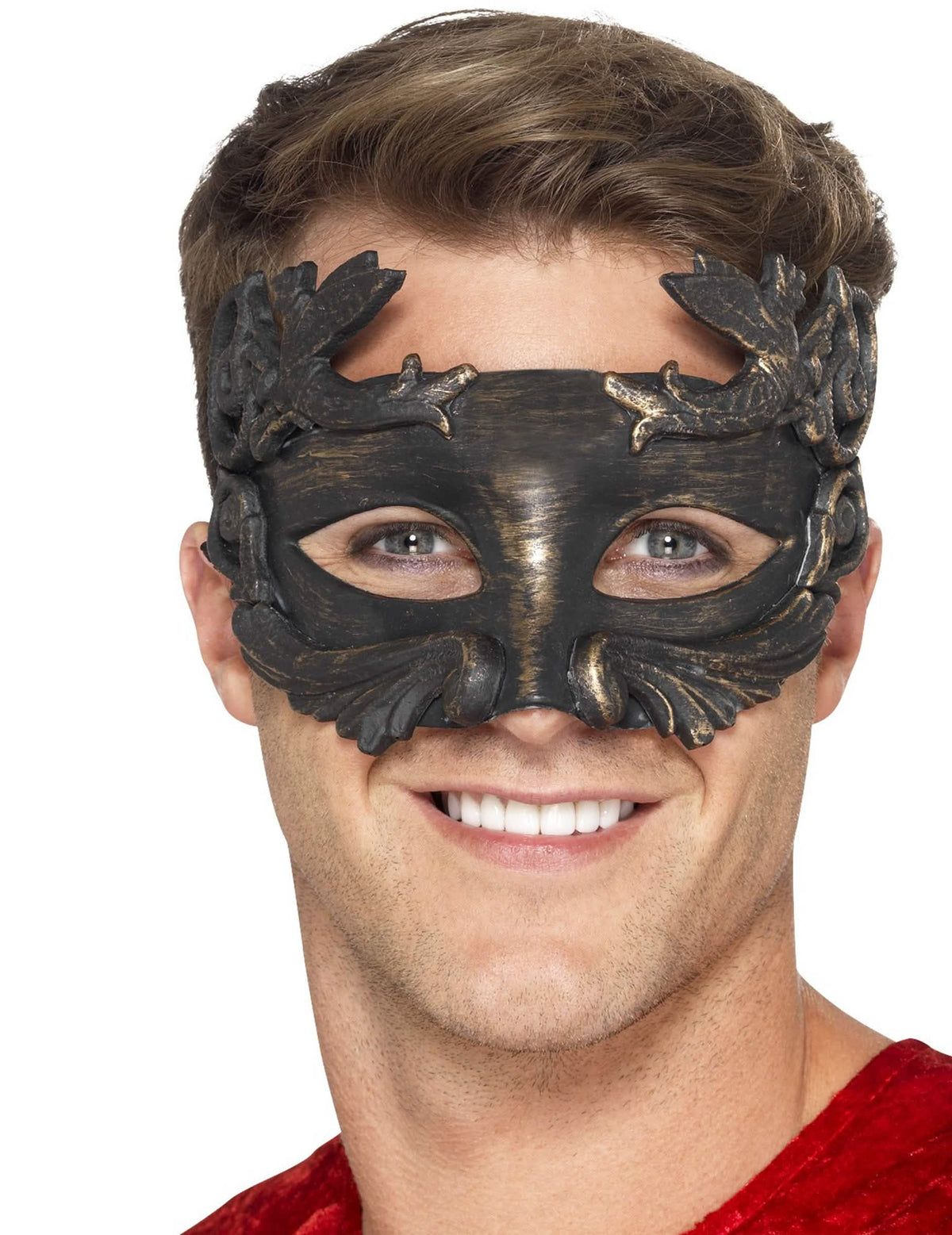Römische Festivemaske für Herren in Farbe Gold patiniert