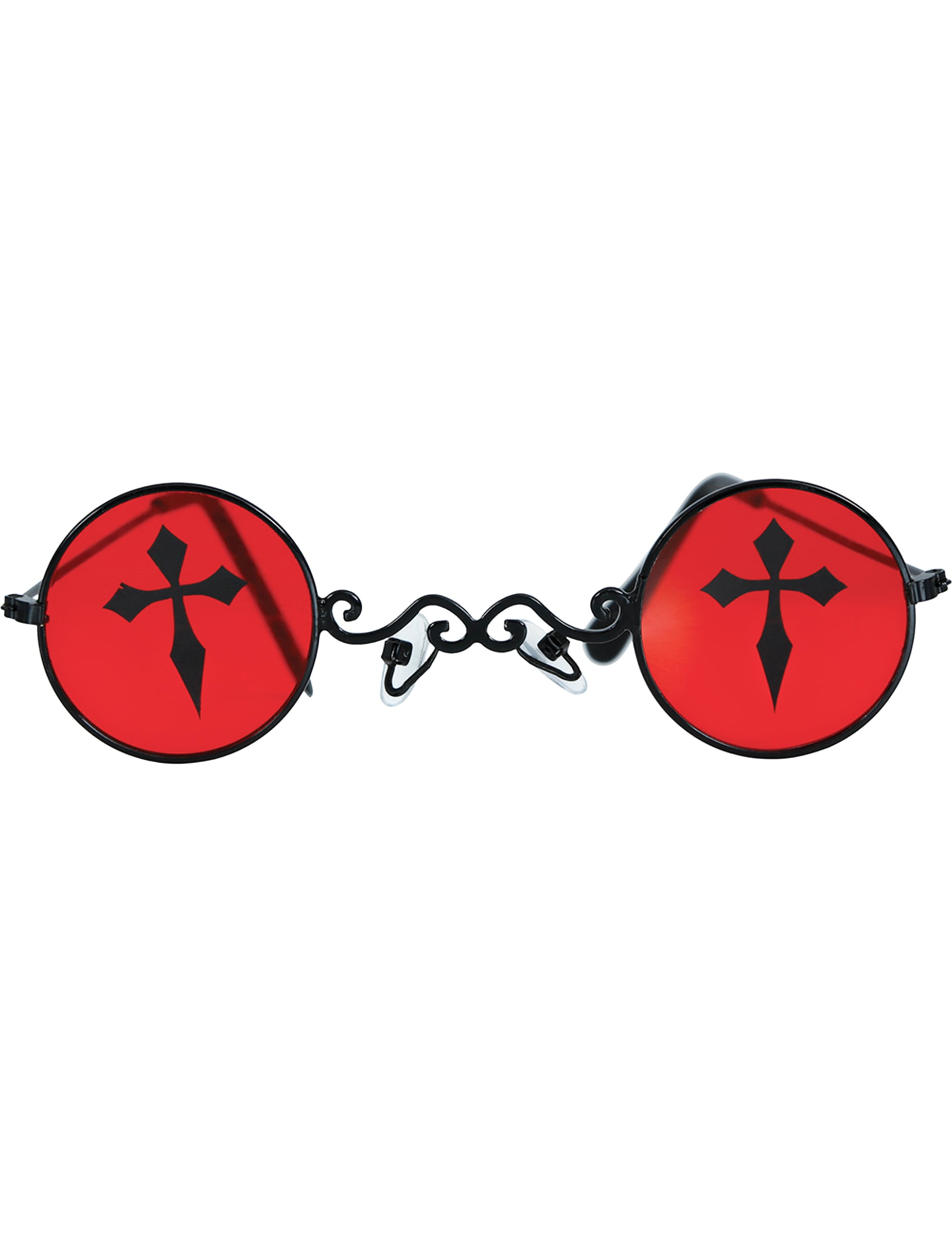 Vue de face des lunettes gothiques rondes pour adulte