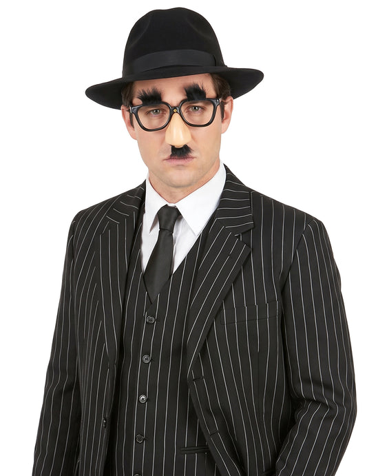 Brille mit Nase und Schnurrbart
