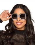 Brille mit Strass und Pailletten