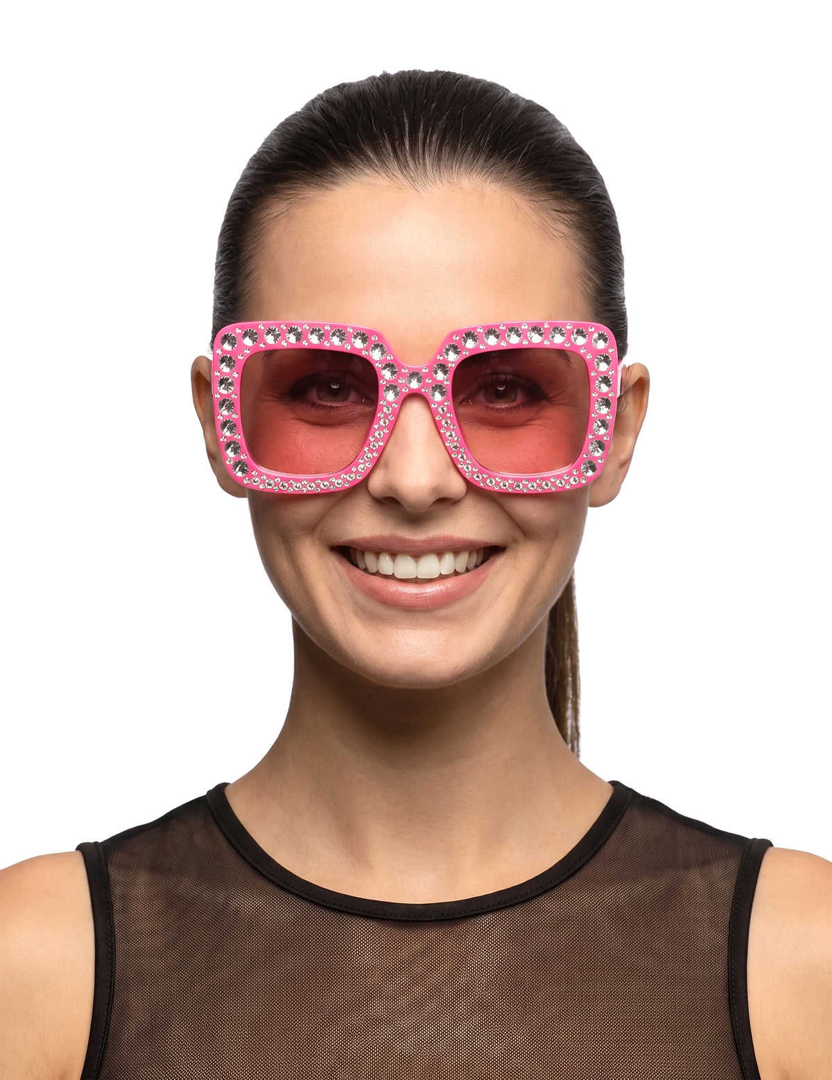 Rosa Bling-Bling-Brille