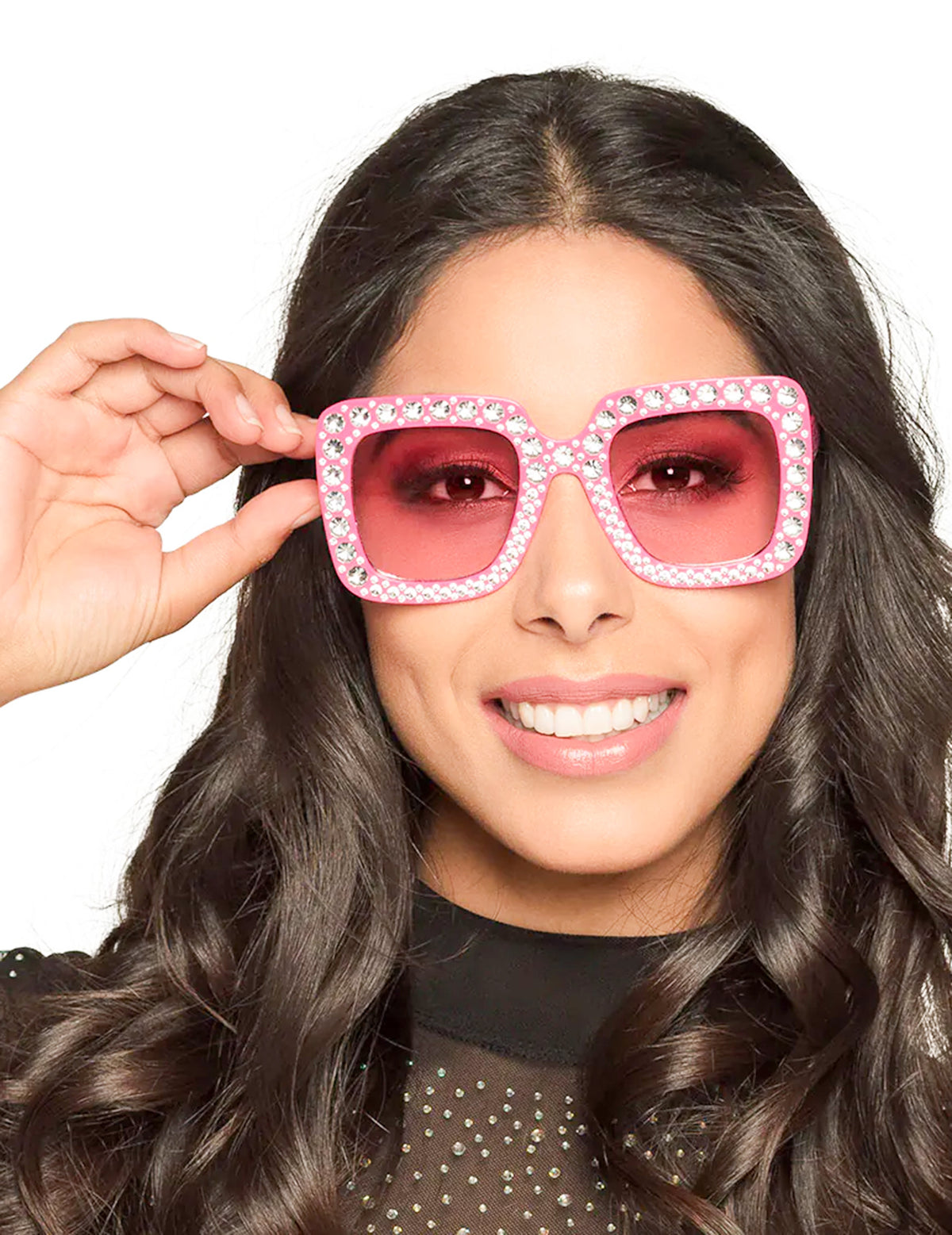 Rosa Bling-Bling-Brille