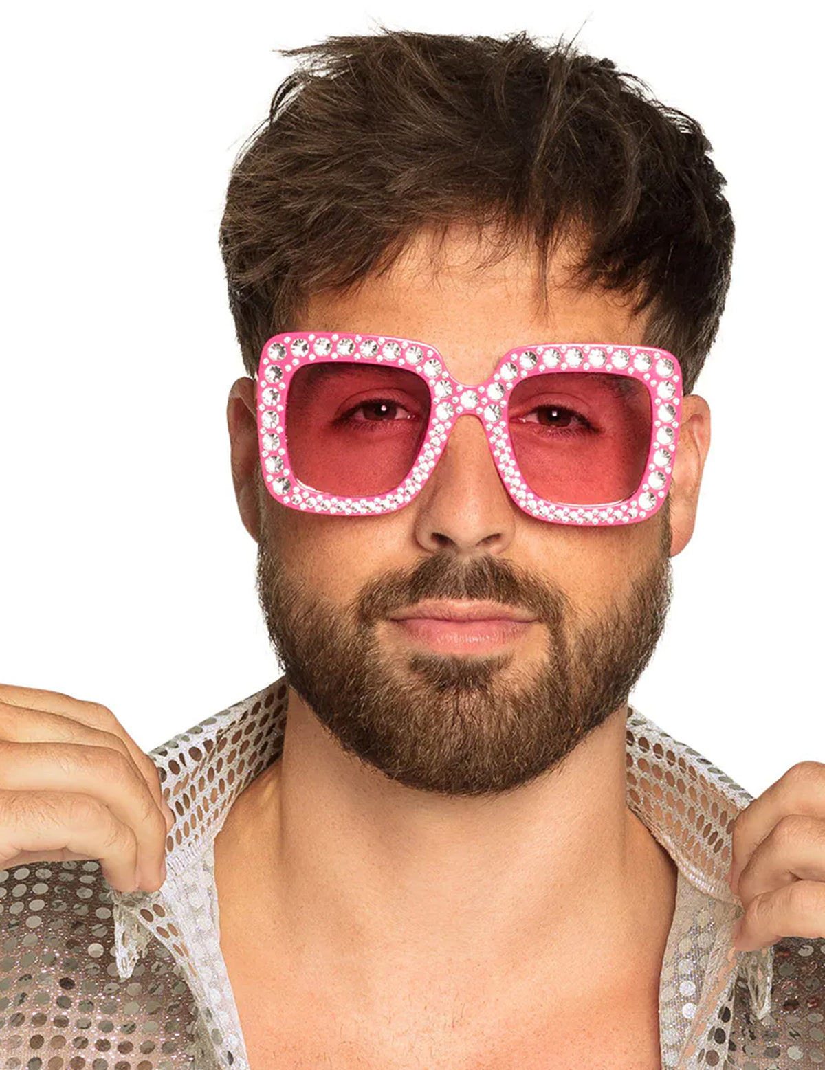 Rosa Bling-Bling-Brille