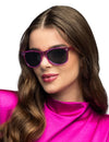 Lunettes blues pour adulte rose métallique