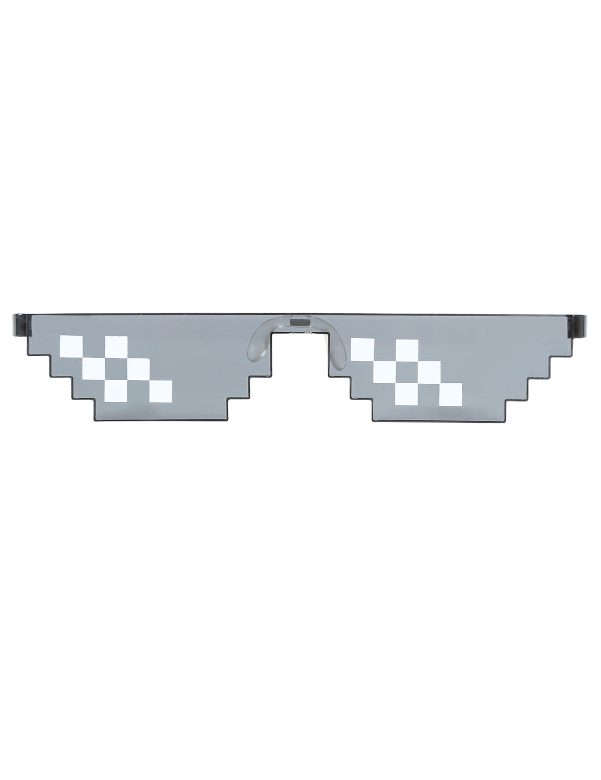 Vue de face des lunettes de soleil pixellisées