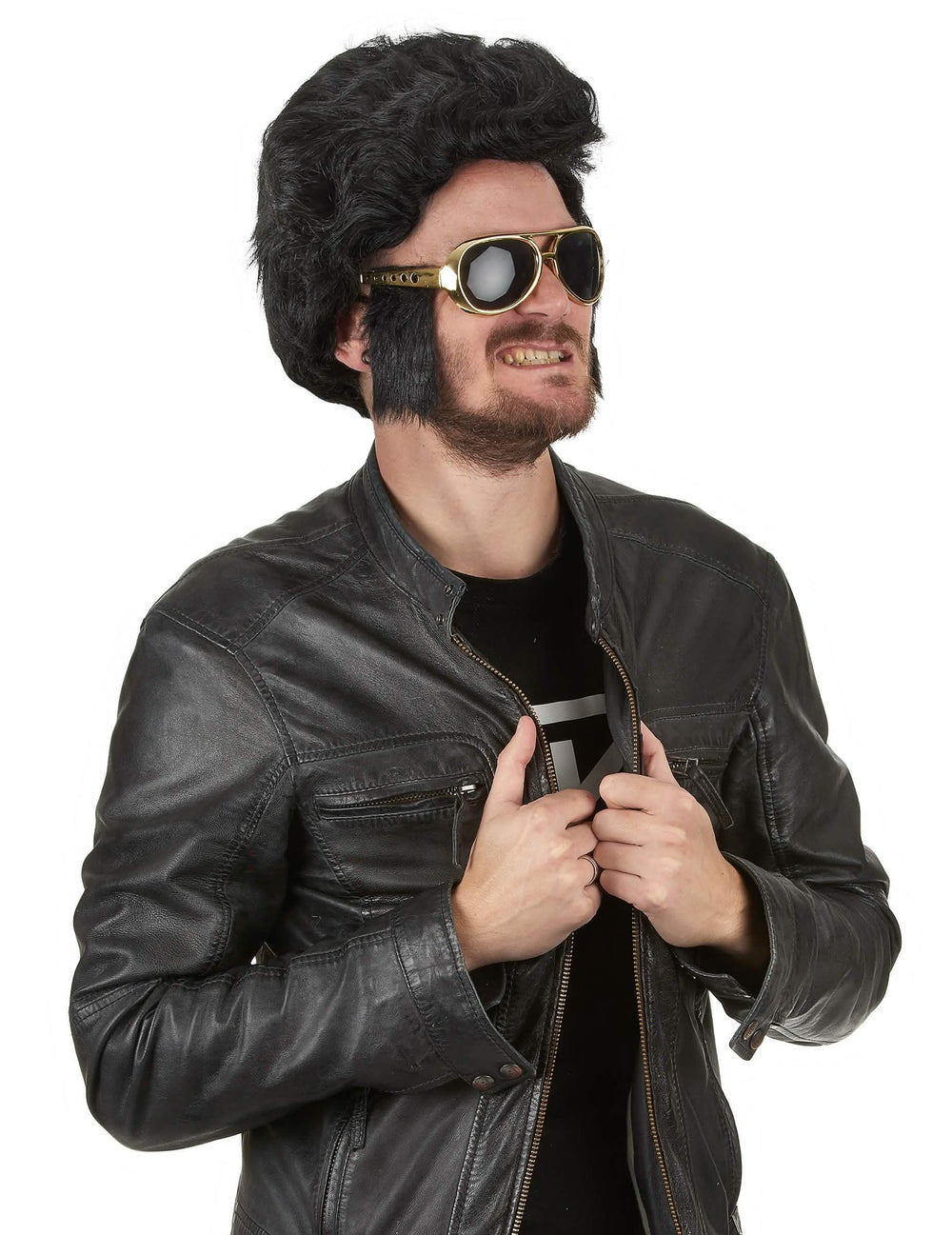Vue de profil des lunettes de soleil rockeur avec pattes