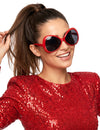 70er Disco Brille in rot für Erwachsene