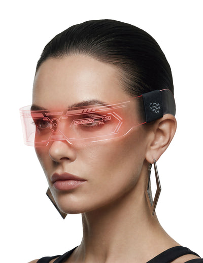 Futuristische Brille mit LED