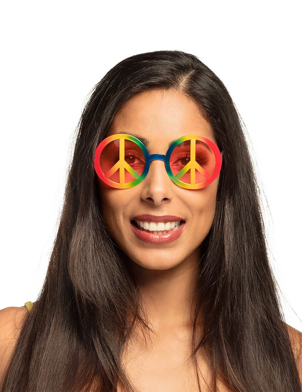 Von vorne getragene Hippie-Brillen für Erwachsene