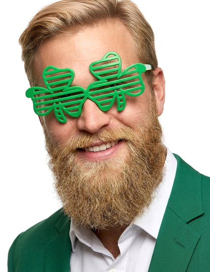 Lustige Kleeblatt-Brille St. Patrick's Day grün