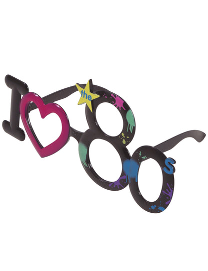 Vue de profil des lunettes I love 80's pour adulte