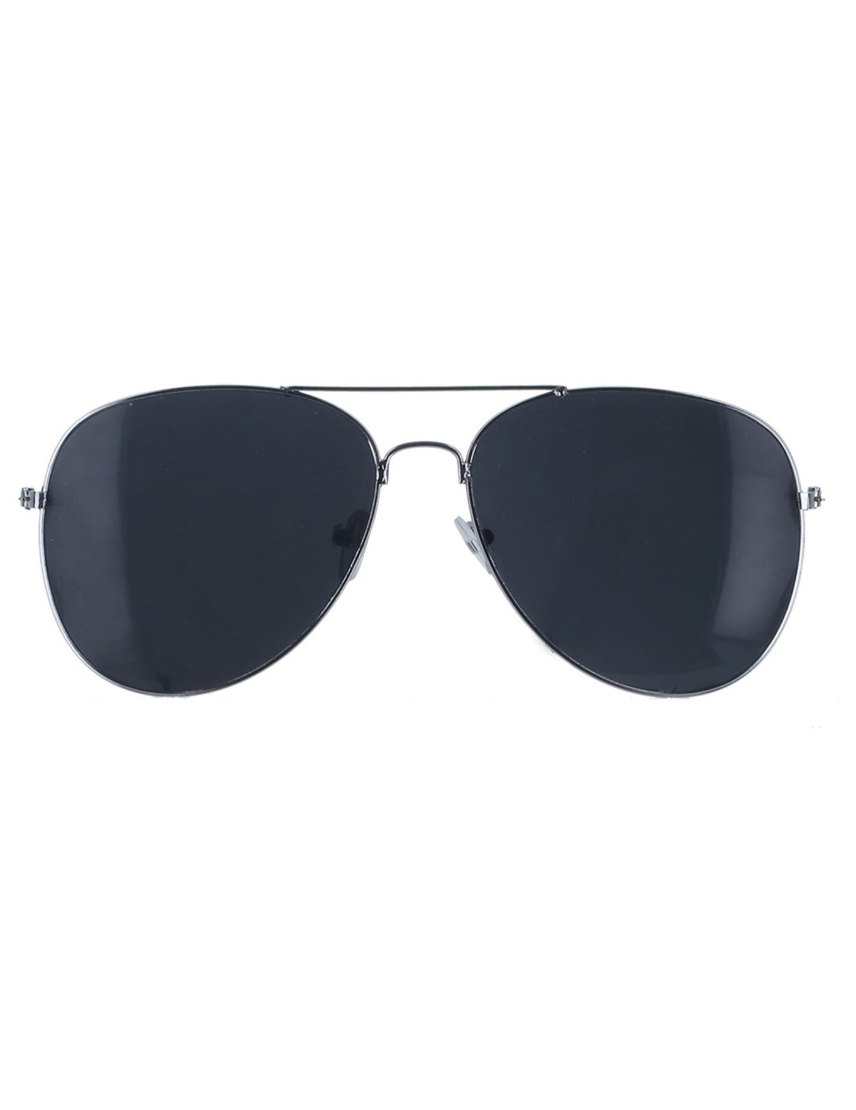 Piloten Sonnenbrille für Erwachsene silberfarben-schwarz