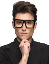 Lunettes retro pour adulte noires à monture épaisse