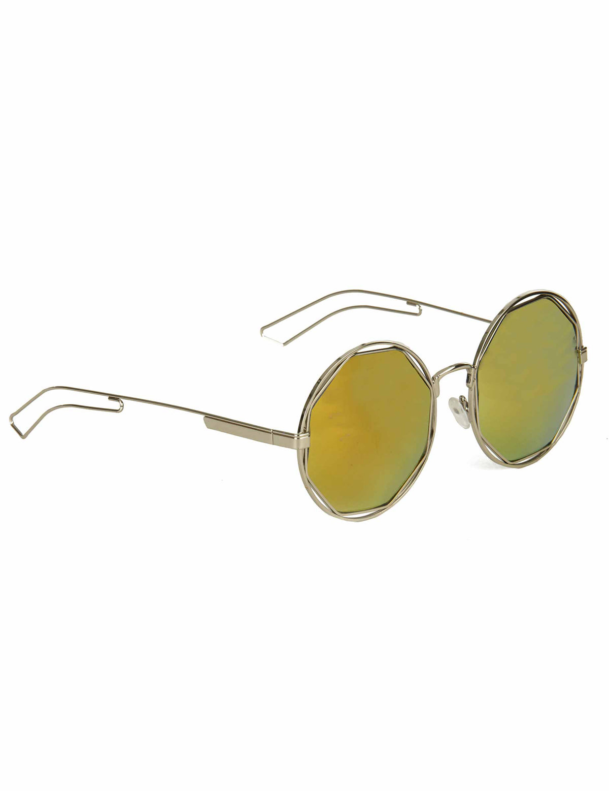 Runde Retro-Brille silber-metallic