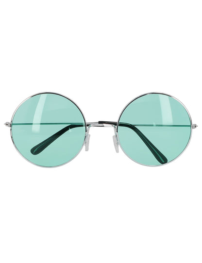 Vue de face des lunettes rondes géantes hippies