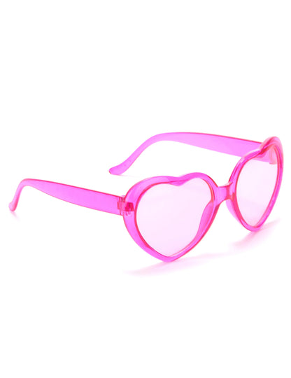 Rosafarbene Brille Herz für Erwachsene