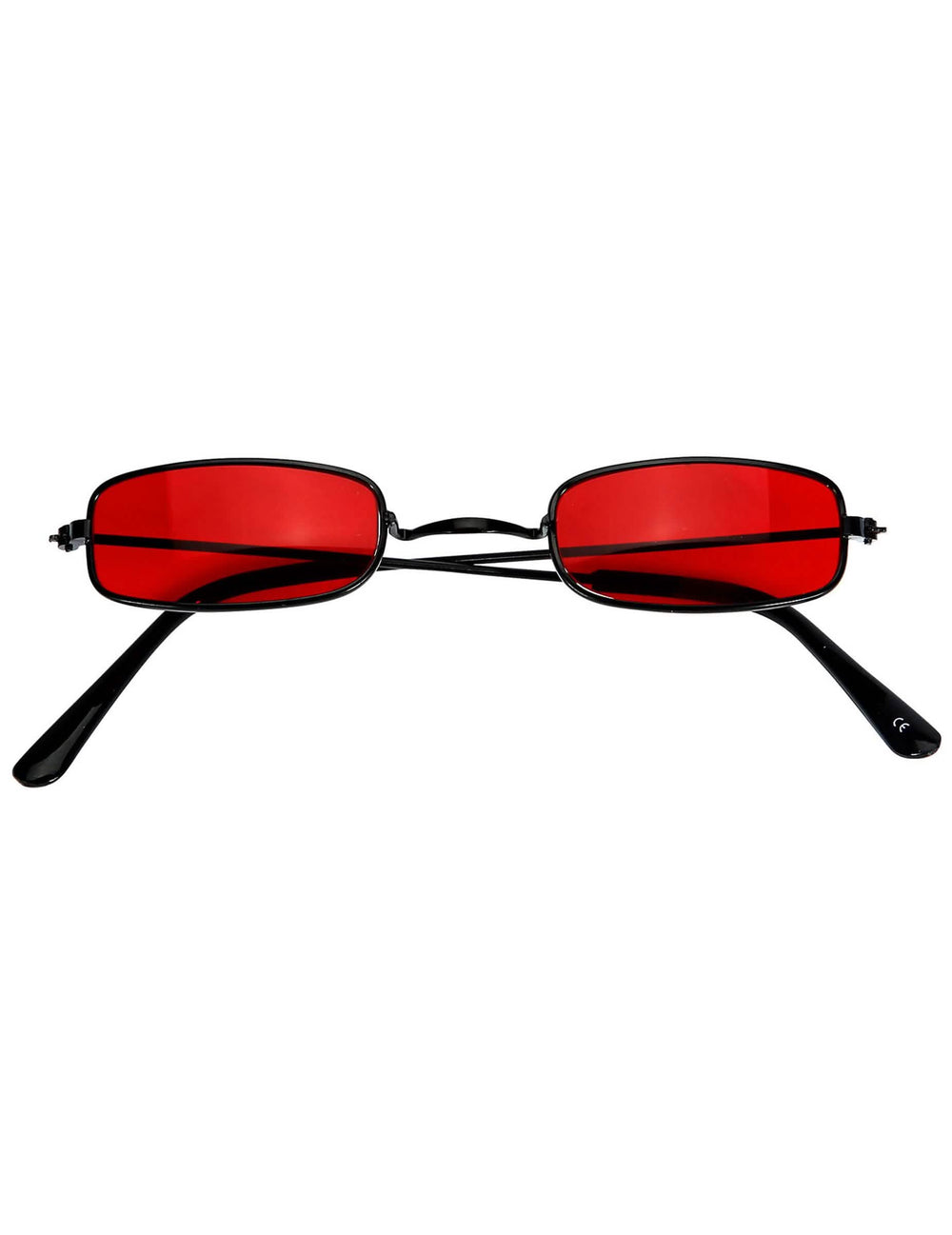 Lunettes de vampire pour adulte rouges avec monture noire
