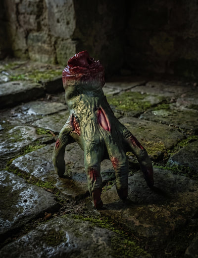 Zombiehand animiert Halloween-Deko grün-rot 20cm