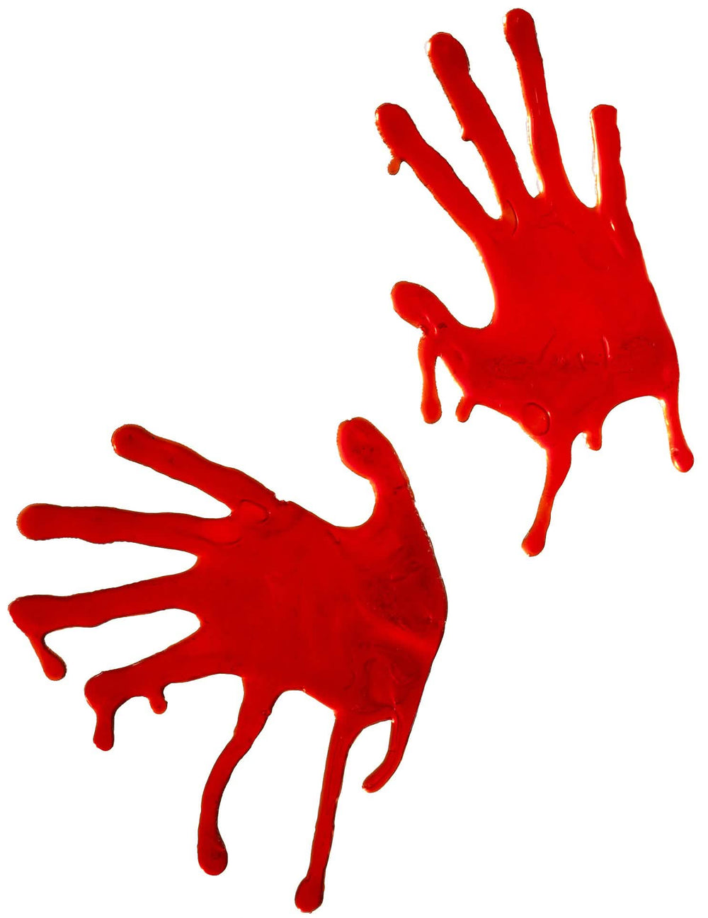 Décoration mains ensanglantées pour Halloween rouge