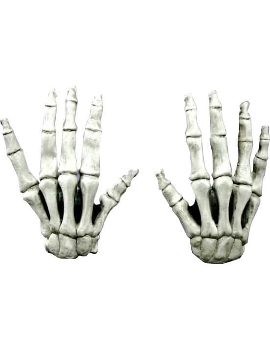 Kurze Skelett-Handschuhe für Erwachsene Weiß und Schwarz