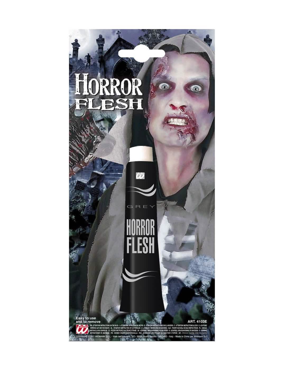 Schminke für Halloween für Erwachsene Farbe Grau mit Hauteffekt