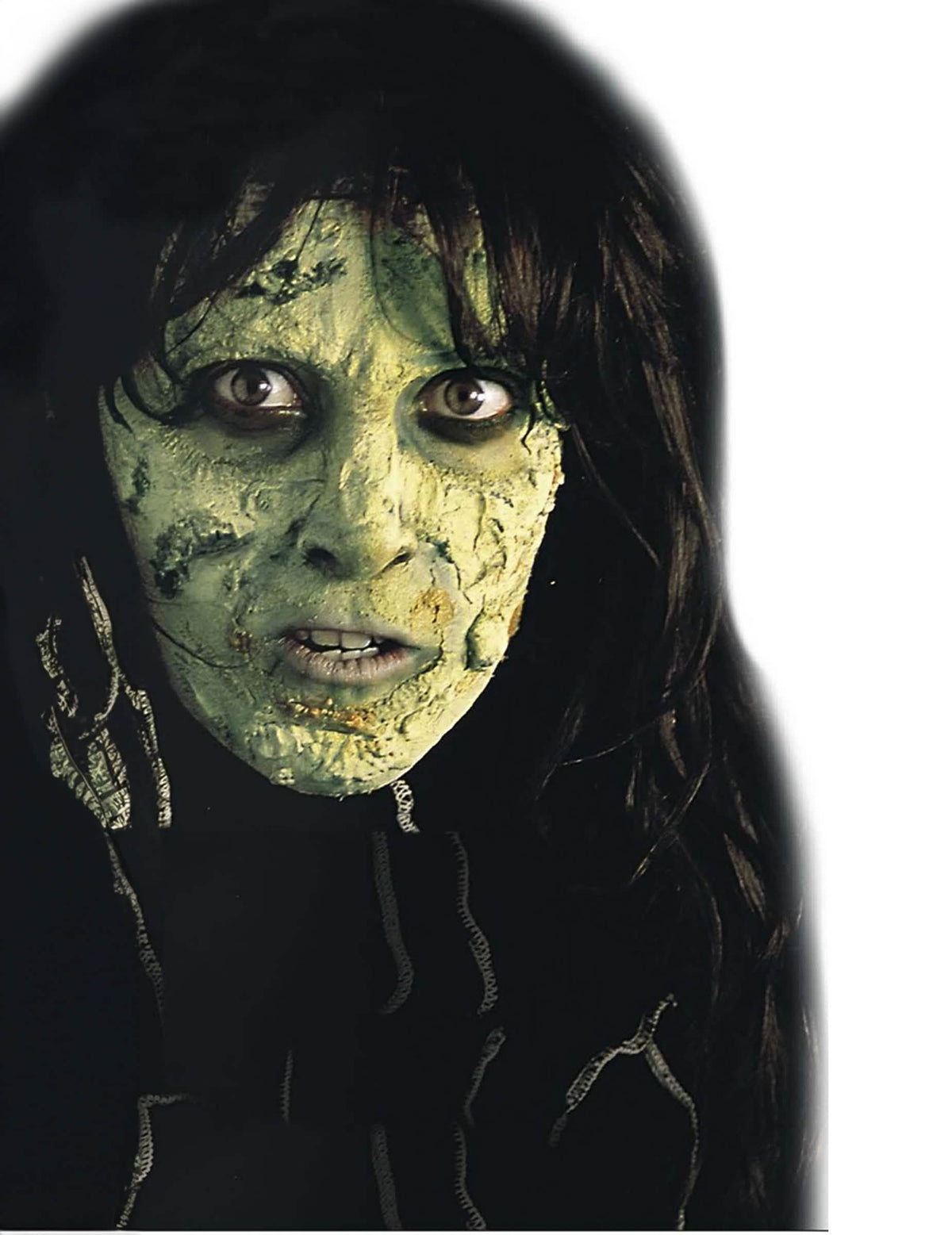 Maquillage peau verte Halloween pour adulte vert à effet texturé monstrueux
