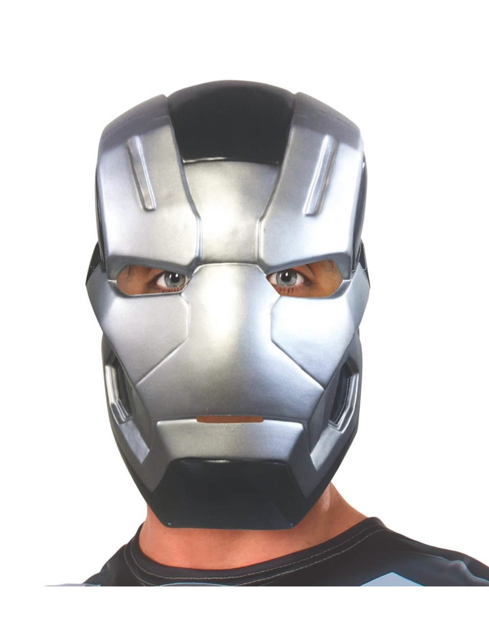 Maske 1/2 War Machine Captain America Civil War für Erwachsene Grau, Silber und Schwarz