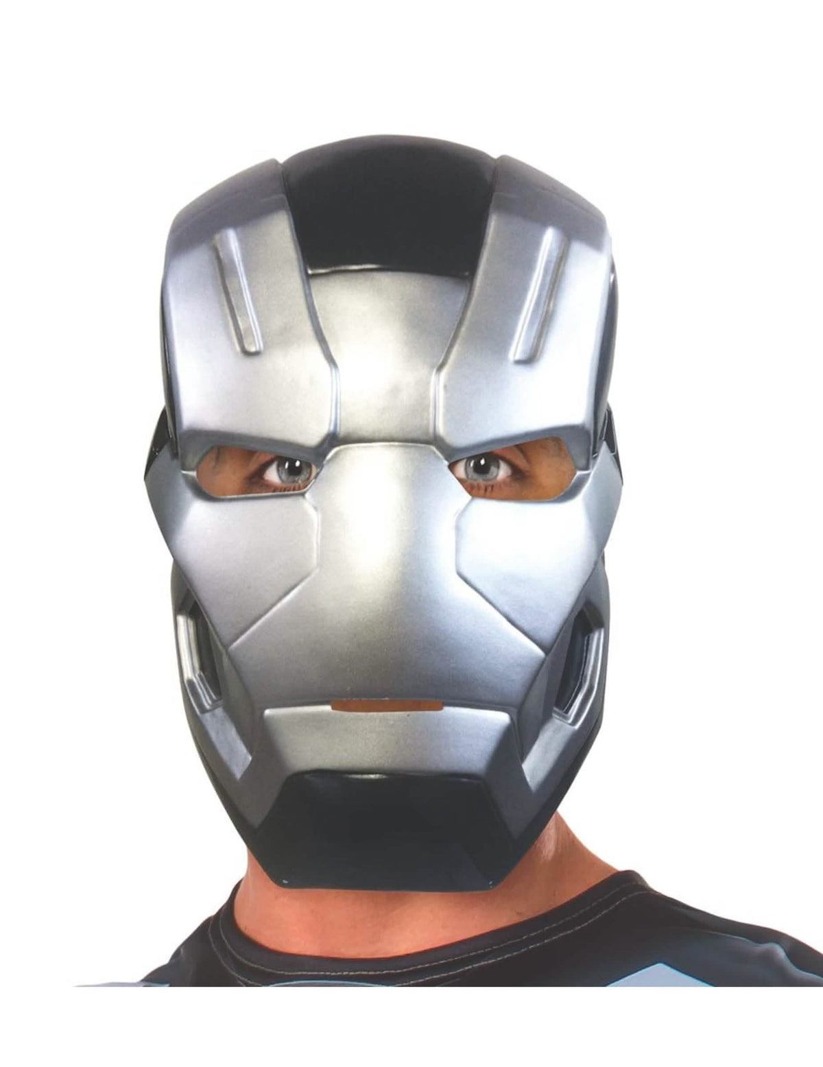 Maske 1/2 War Machine Captain America Civil War für Erwachsene Grau, Silber und Schwarz