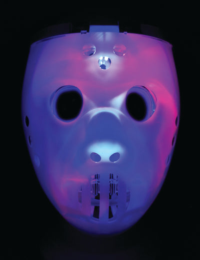 Hockey-Maske 2 in 1 leuchtend für Erwachsene