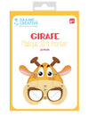 Masque 3D à monter girafe pour enfant jaune et marron