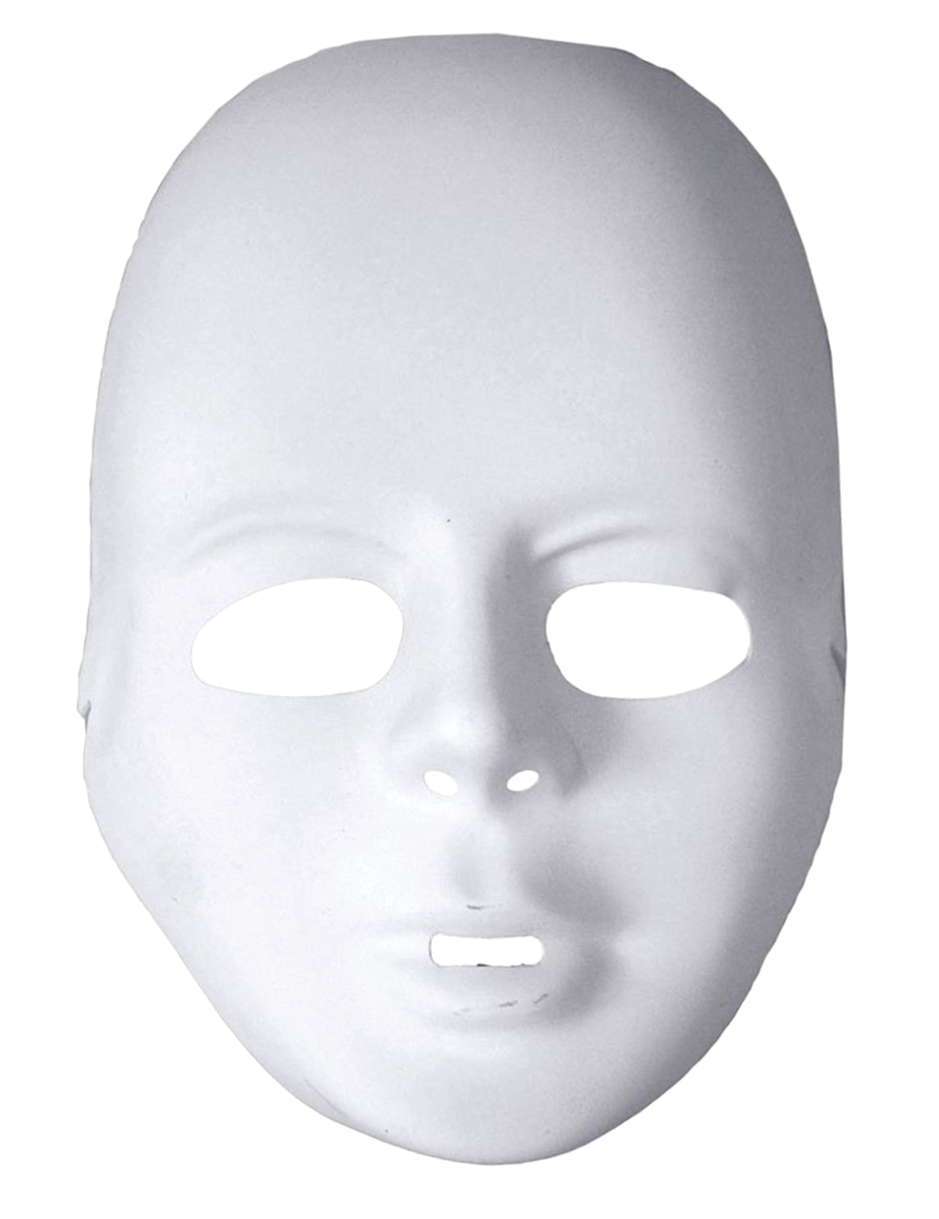 Masque blanc en plastique pour adulte blanc