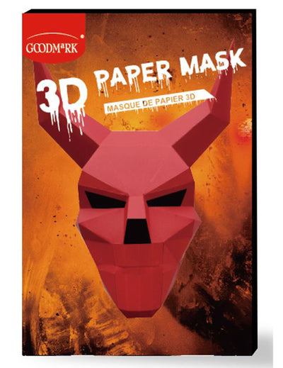 3D-Papiermaske Teufel für Erwachsene, rot