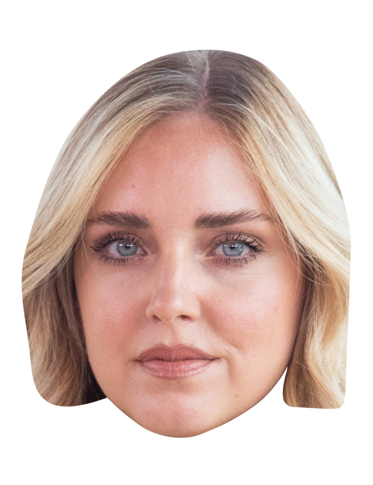 Masque en carton Chiara Ferragni pour adulte blonde