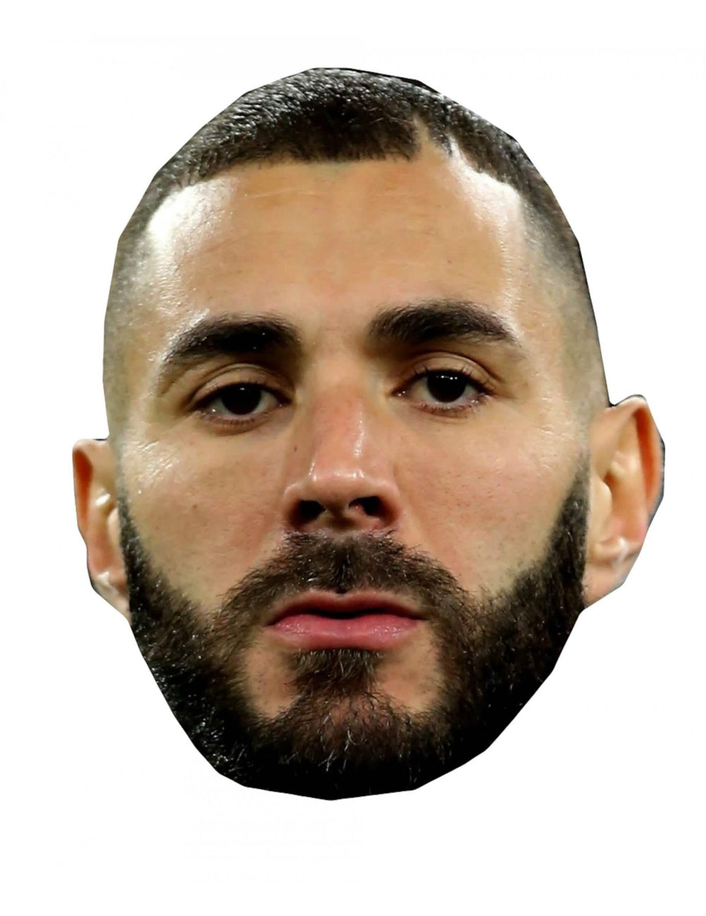 Realistische Pappmaske von Karim Benzema für Erwachsene