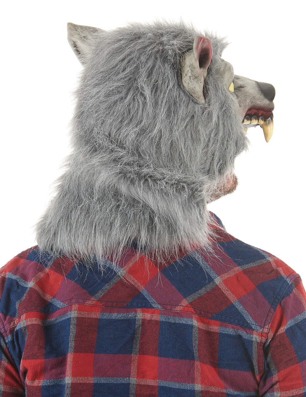Rückansicht der Latexmaske Wolf garou