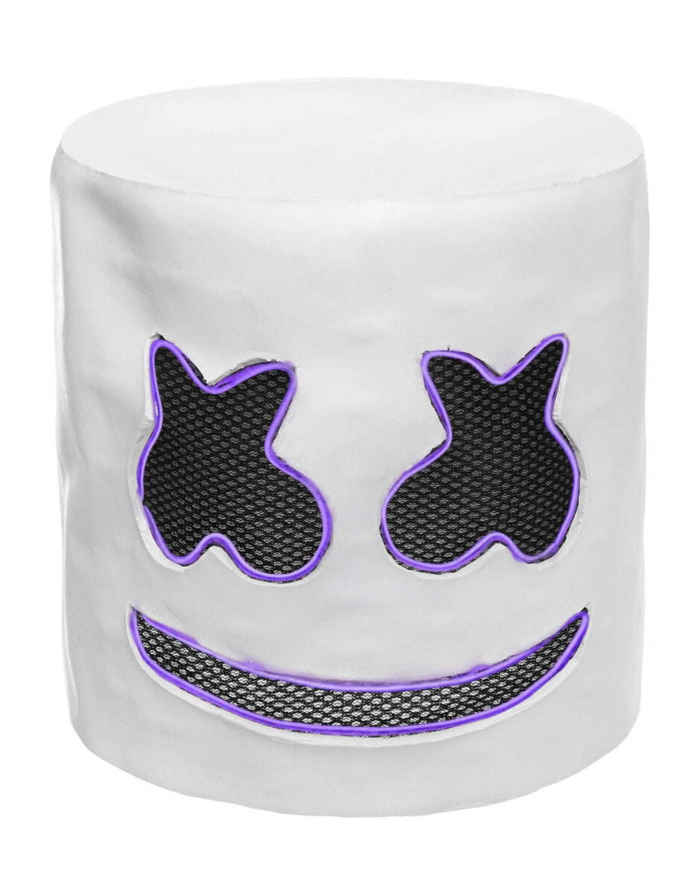 Vue de face du masque DJ guimauve pour adulte
