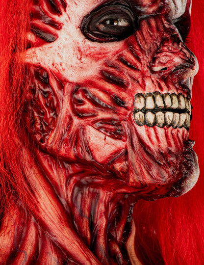Masque hyper réaliste clown double face premium adulte