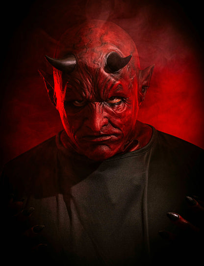 Masque hyper réaliste démon premium adulte