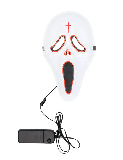 Leuchtende LED-Geistmaske Halloween fÃ¼r Erwachsene