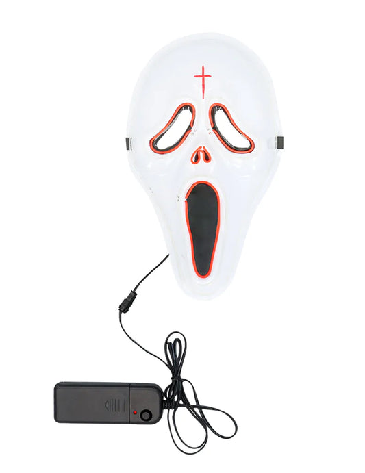 Leuchtende LED-Geistmaske Halloween fÃ¼r Erwachsene